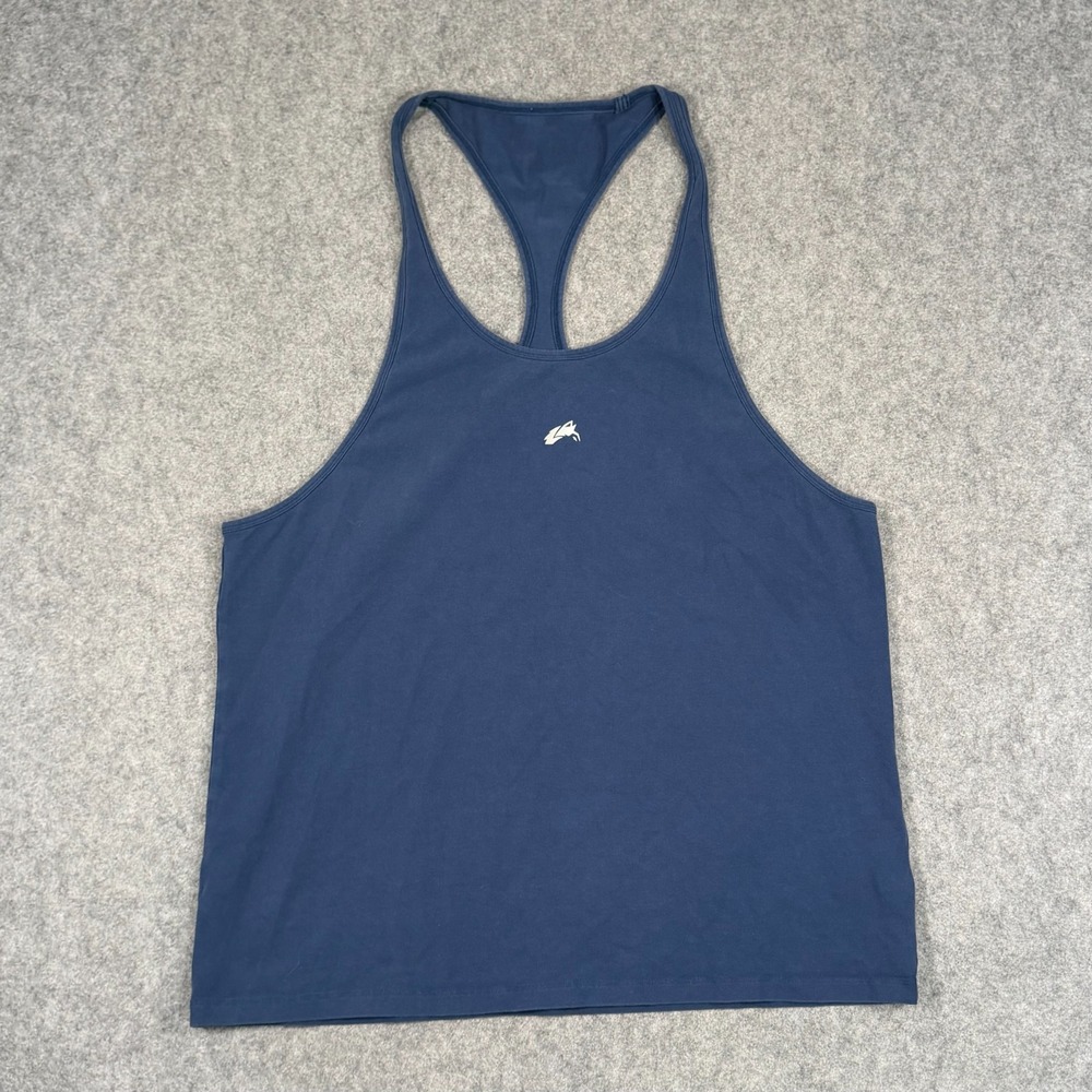 Alphalete Midnight Navy Blue Breathe More Stringer Tank Top Men's Size L/XL